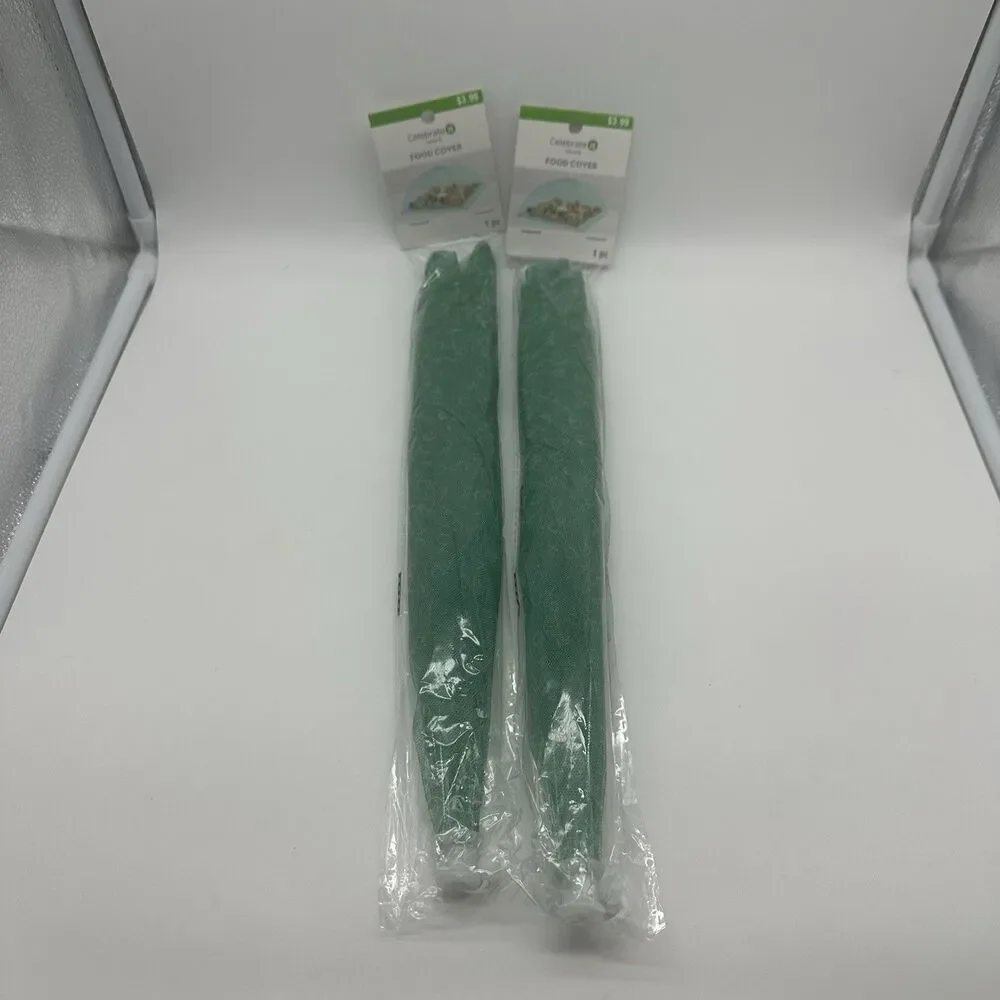 Celebrate It Food Covers Green Mesh Reusable Food Protector Set Lot 2